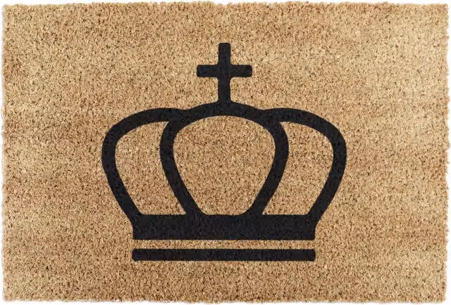 Artsy Mats Plain Brown Coir and Natural Rubber Non-Slip Rectangular Doormat