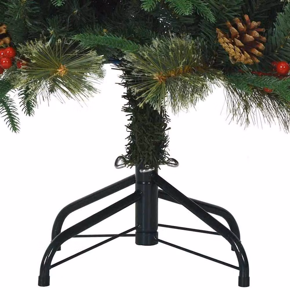 Berkfield Home Elegant Green Artificial Hinged Tabletop Christmas Tree, Height: 120 cm – 5
