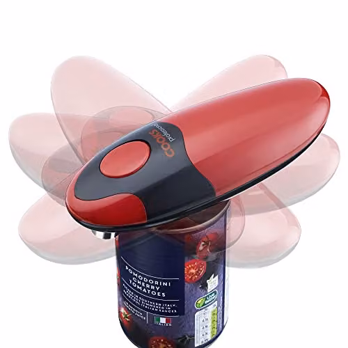 Cooks Professional Automatic Cordless Electric Can Opener in Red and Black