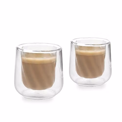 La Cafetiere Siena Double-Walled Cortado Glasses, Set of 2, 135ml, Transparent – 1