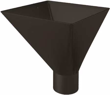Lindab Large Steel Water Hopper, Black, 100mm