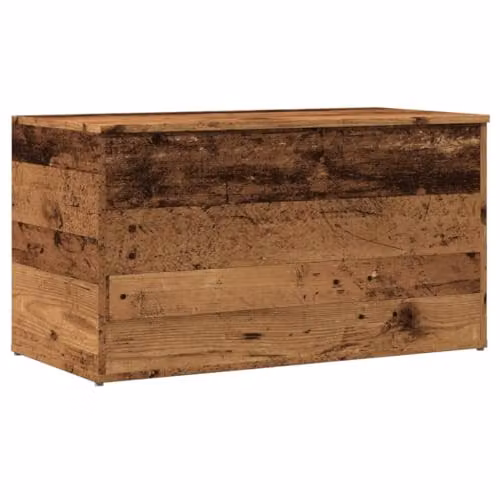 vidaXL Storage Chest in Old Wood Brown, W/D/H: 84 x 42 x 46 cm