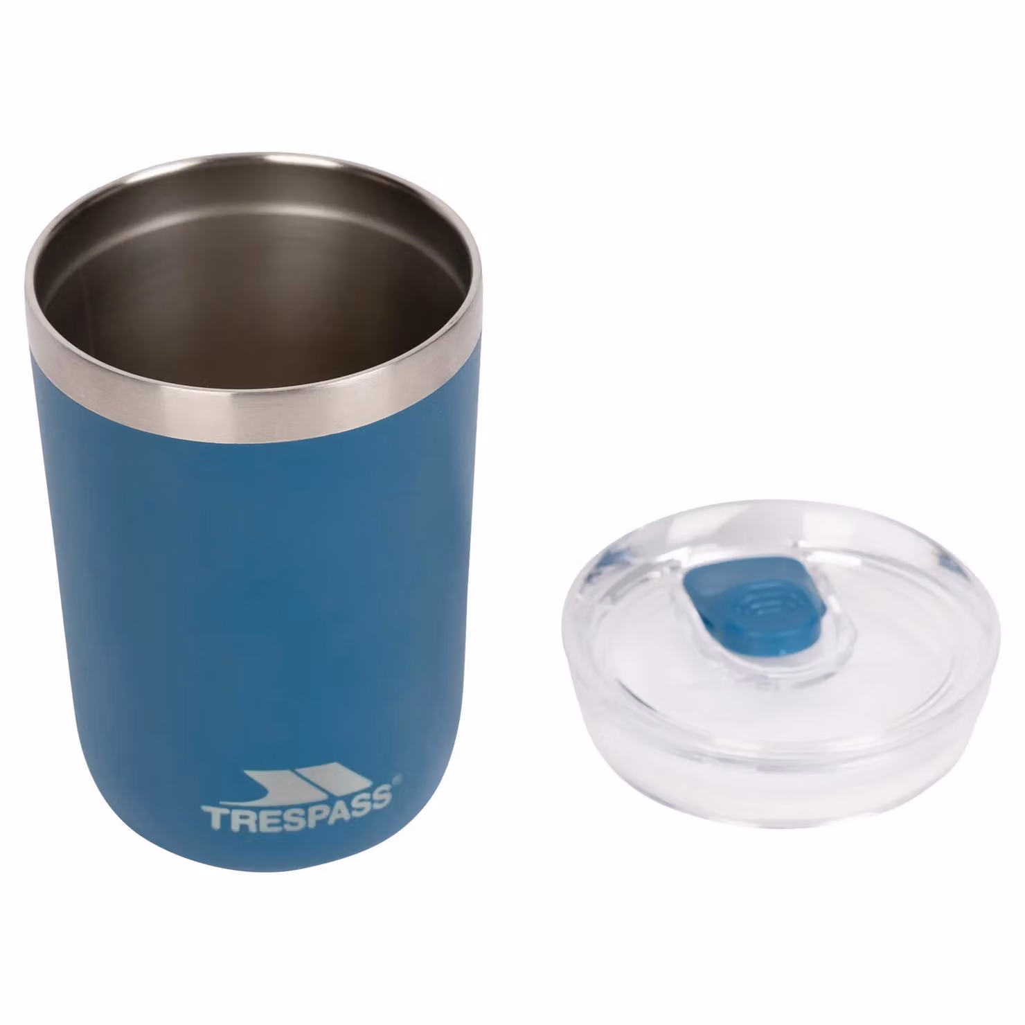Trespass Rounder Stainless Steel Travel Mug with Lid, Blue, 350 ml – 2