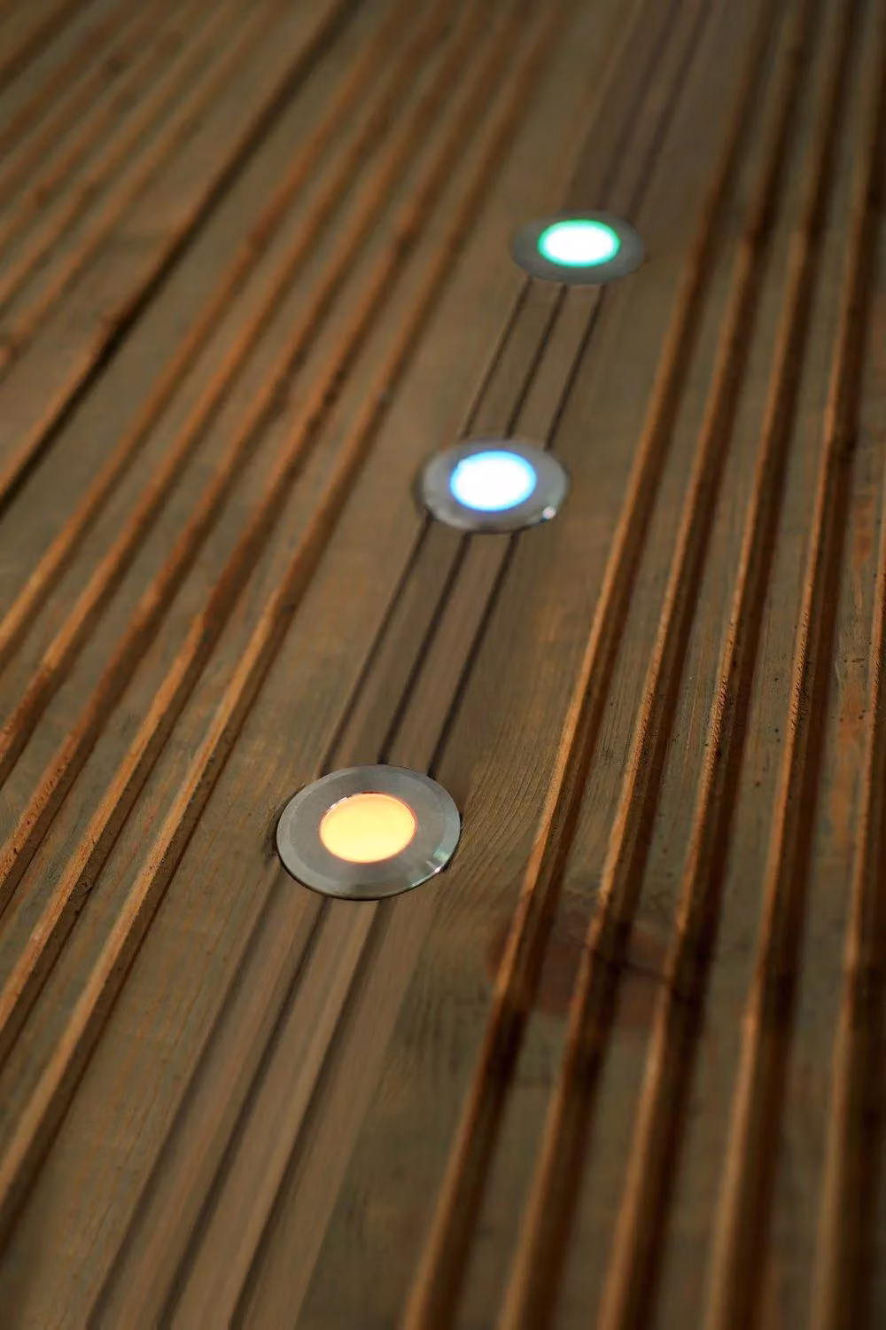 BHS Lighting Otis Solar RGB LED Outdoor Recessed Deck Light in Black – 2