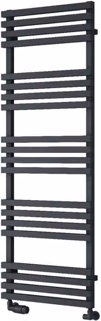 Bathroom Kingdom Kale Anthracite Straight Heated Towel Rail in Grey, H 143.6 cm x W 50 cm x D 5 cm – 1
