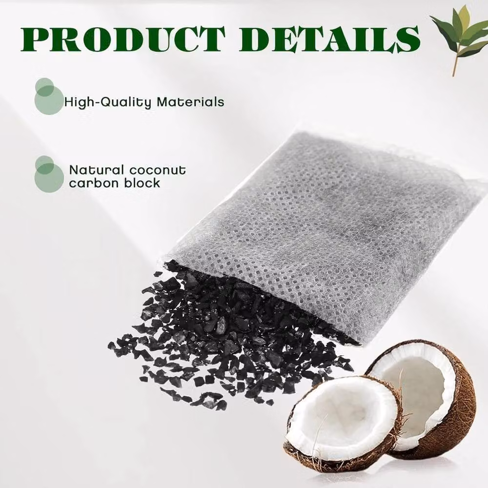 NESTLUNE 50 Pack Replacement Activated Charcoal Filters, Grey, W/D: 100 x 100 cm – 4