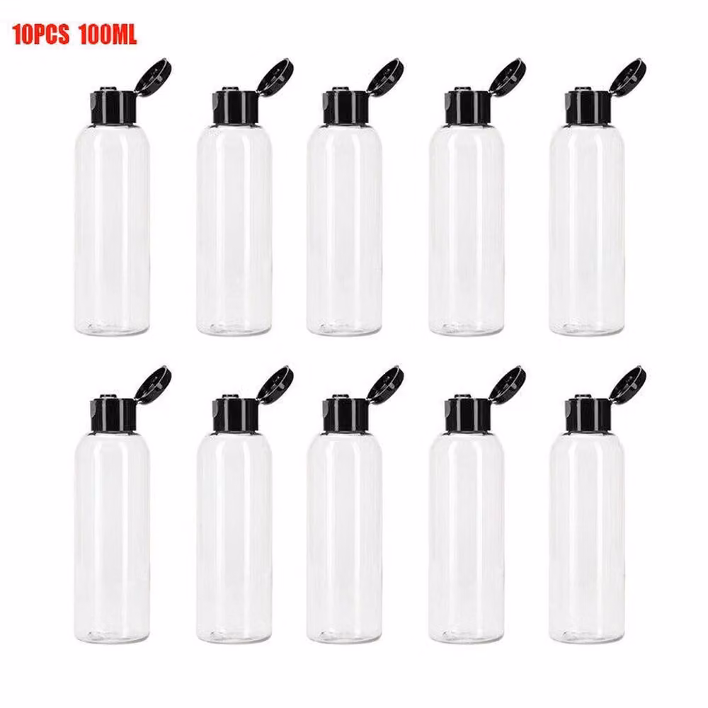 SPETLEK 10 Travel Bottles for Toiletries with Fliptop Lids in Clear and White – 2