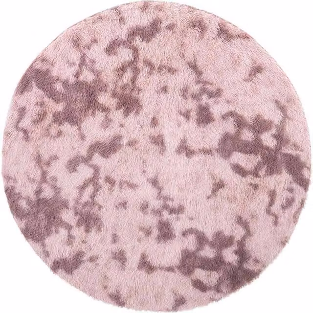 Berkfield Home NAVARRA Shaggy High Pile Rug in Dusty Pink, W/D: 120 x 120 cm