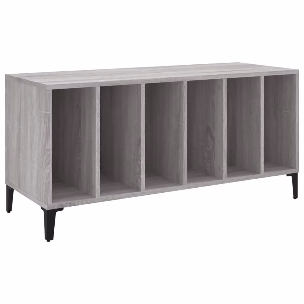 Berkfield Home Industrial Record Cabinet in Grey Sonoma, W/D/H: 100 x 38 x 48 cm – 2