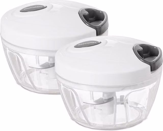 Orthex Stainless Steel and Plastic Round Onion Chopper, White