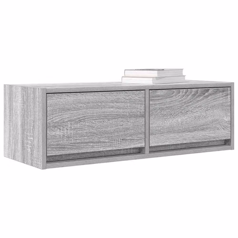 Berkfield Home Set of 2 Modern Grey Sonoma TV Cabinets, W/D/H: 80 x 31 x 25.5 cm – 3