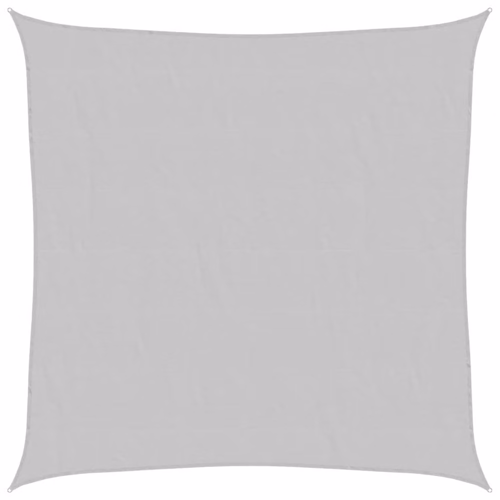 Berkfield Home Square Sun Shade Sail in Light Grey, 100% Polyester Oxford, W x W: 2.5 x 2.5 m