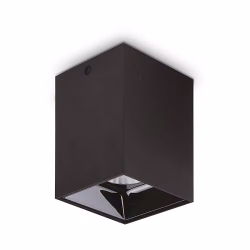 Netlighting Nitro Square Surface Mounted LED Downlight, Matte Black, 2350Lm, 3000K Warm White