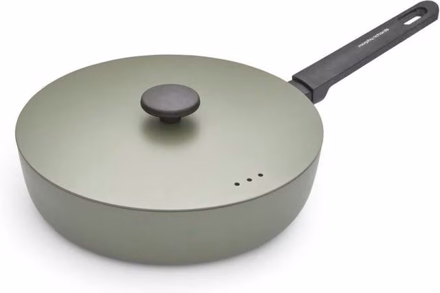 Morphy Richards Non-Stick Forged Aluminium Saute Pan, Green, 28 cm – 1