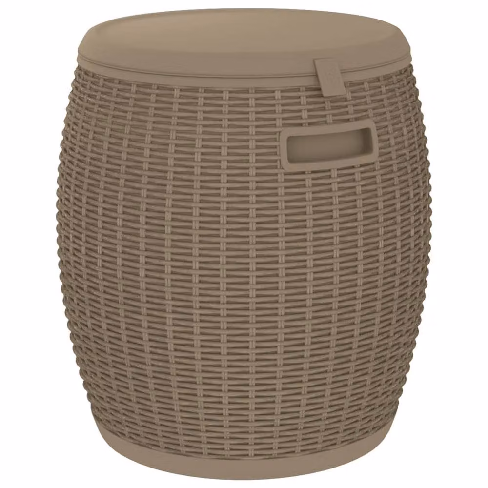 Berkfield Home 4-in-1 Garden Storage Box in Light Brown Polypropylene – 2