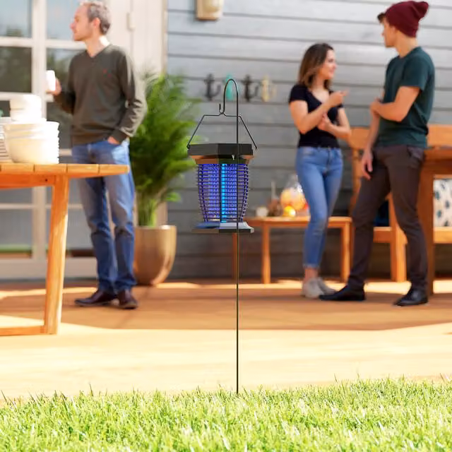 Outsunny 2-in-1 Electric Fly Zapper, Black