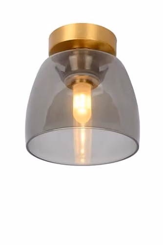Lucide Tyler Flush Ceiling Light for Bathrooms in Matt Gold/Brass, Diameter: 16.1 cm
