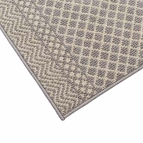 JVL Everley Machine Washable Latex Backed Runner Doormat, Grey, W: 80 cm, L: 120 cm – 5