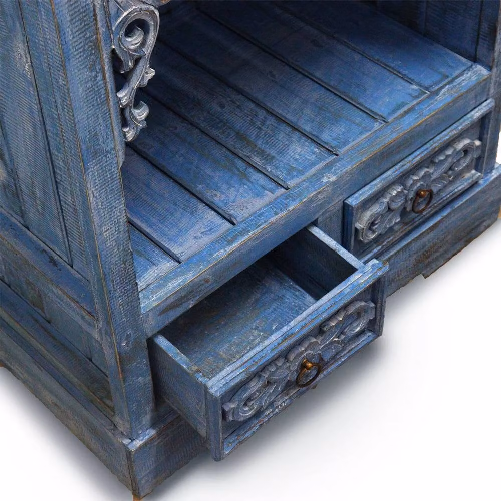 Serenityy Albasia Free-Standing Bathroom Cabinet in Blue, W/D/H: 120 x 66.7 x 40 cm – 4