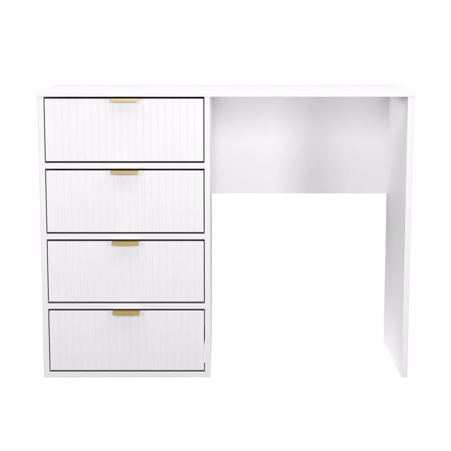 2 U Bexley 4 Drawer Vanity in White and Gold – 2
