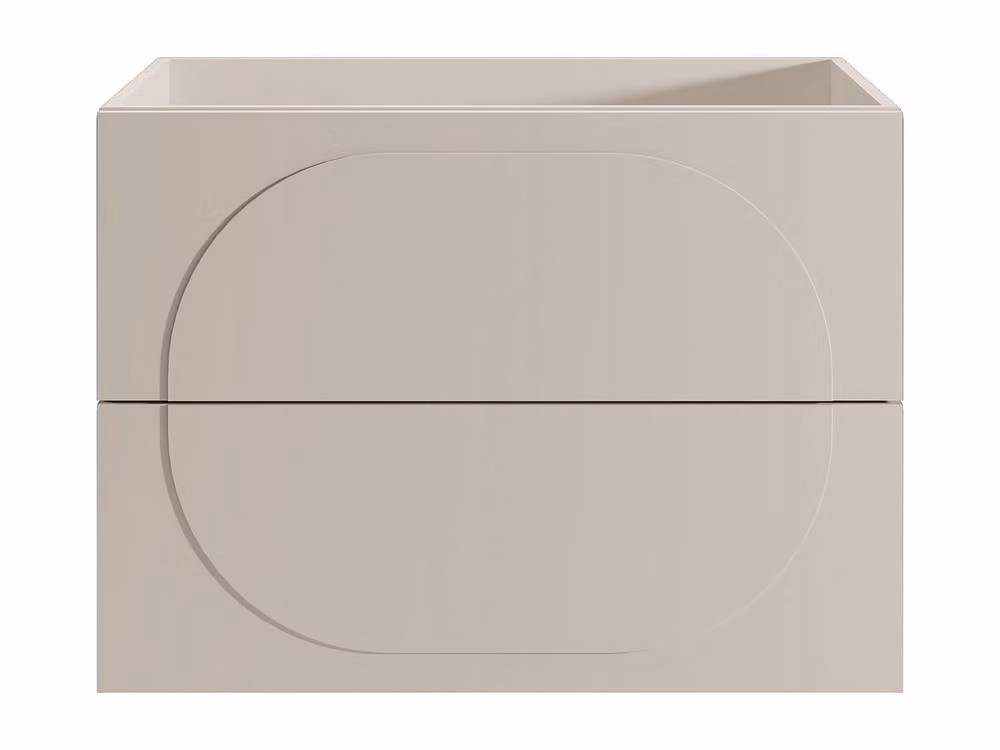 Vente-unique VUTOMA Wall-Hung Vanity Unit in Matt Beige, W/D/H: 80 x 46 x 60 cm – 2