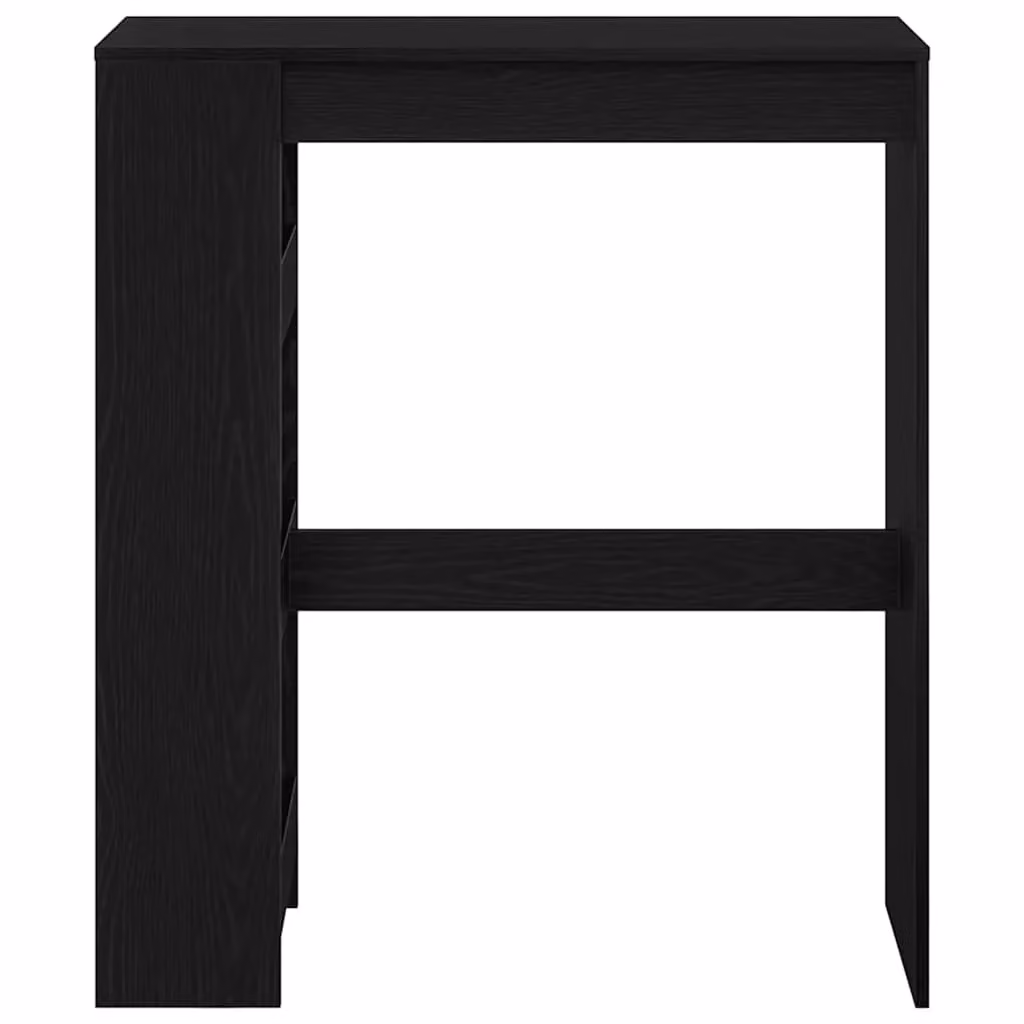 Berkfield Home Bar Table with Racks in Black Oak, W: 90 cm, D: 40 cm, H: 103.5 cm – 5
