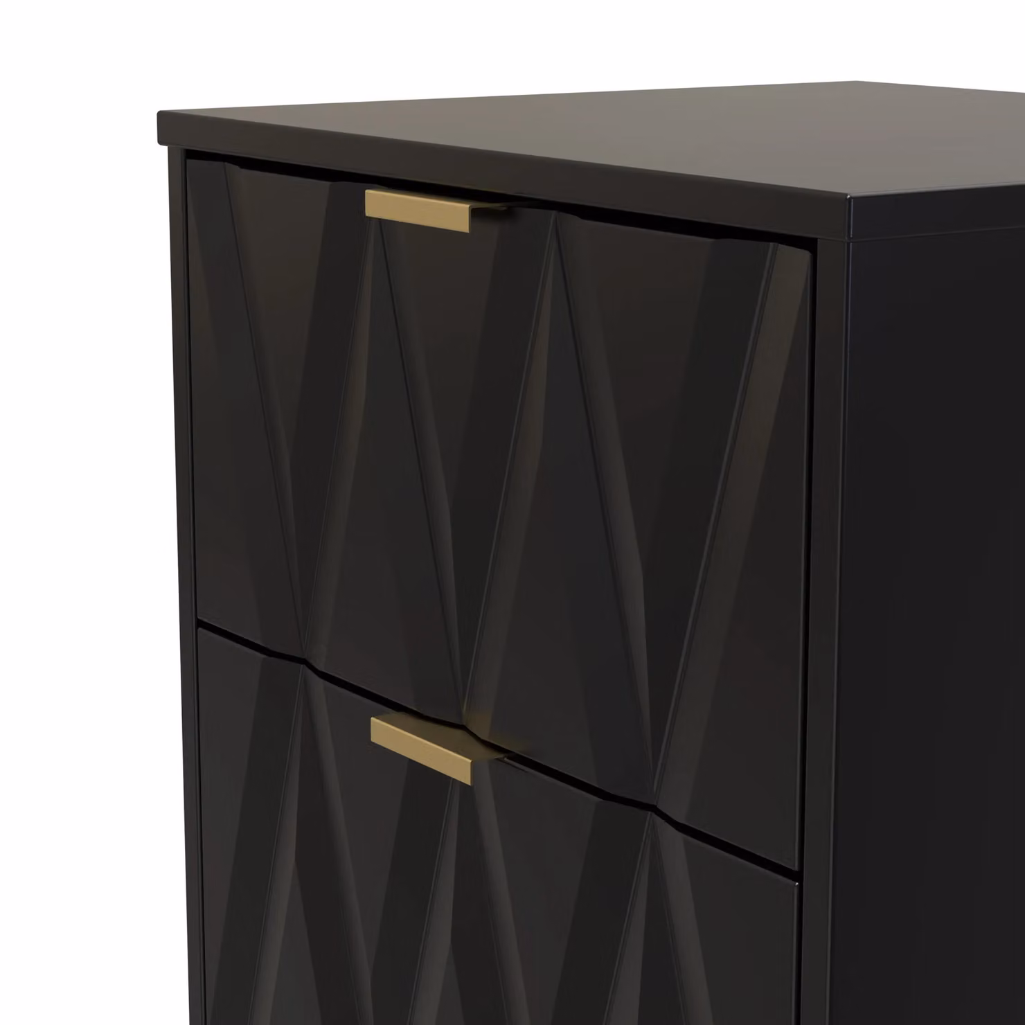 Ready Assembled 2 U Washington 3 Drawer Bedside Cabinet in True Black – 3