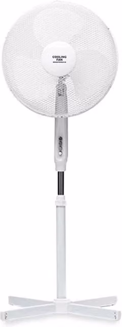 NESTLUNE 16 inch Oscillating Pedestal Fan in White – 1