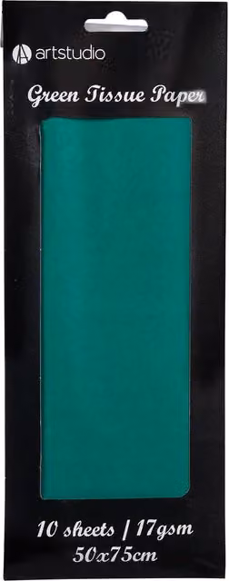 Art Studio Transparent Green Plain Tissue Paper