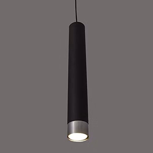 Netlighting Helam Tuba Slim Pendant Ceiling Light in Black and Chrome – 2