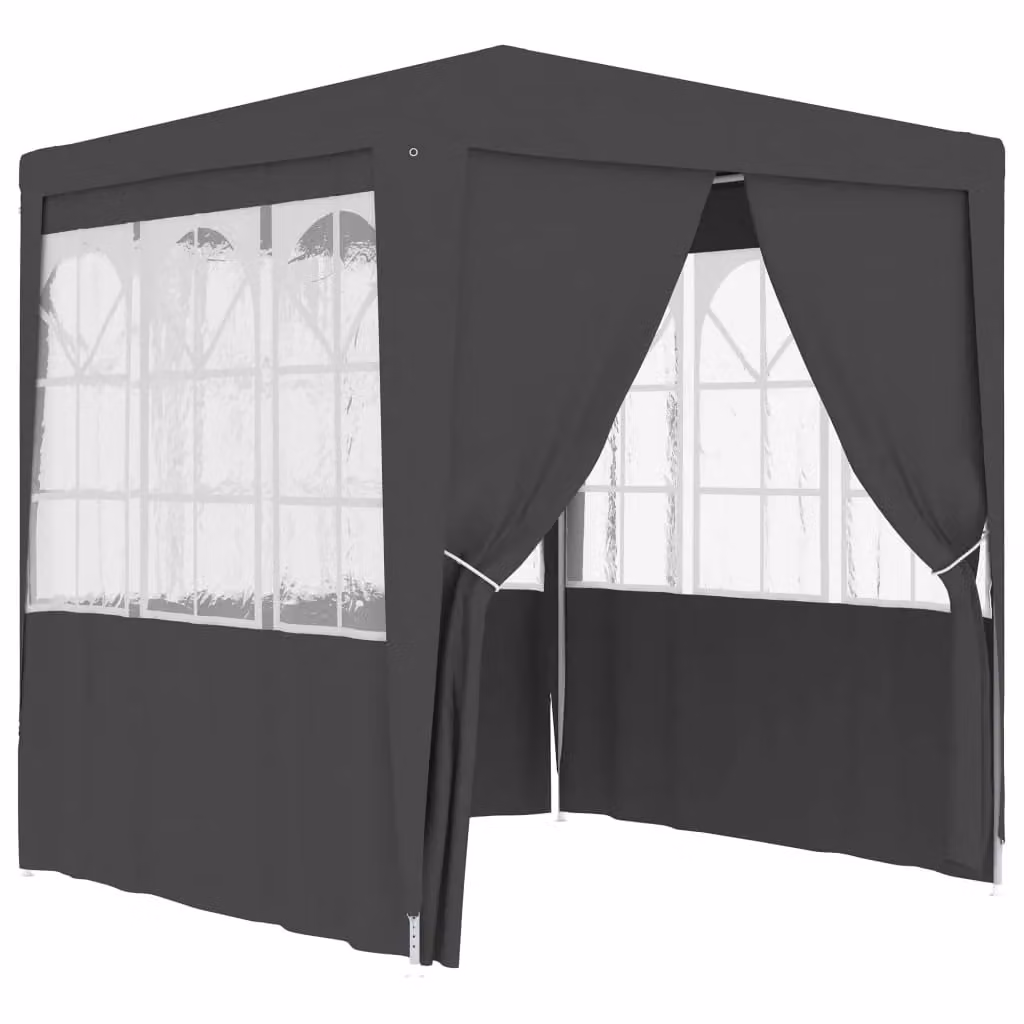 Berkfield Home Professional Party Tent with Side Walls, Anthracite and Black, W/D/H: 2 x 2 x 2 m – 1