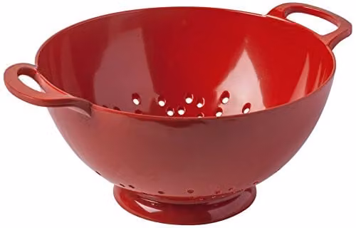 Zeal Red Melamine Colander with Handles and Feet, 20cm – 1