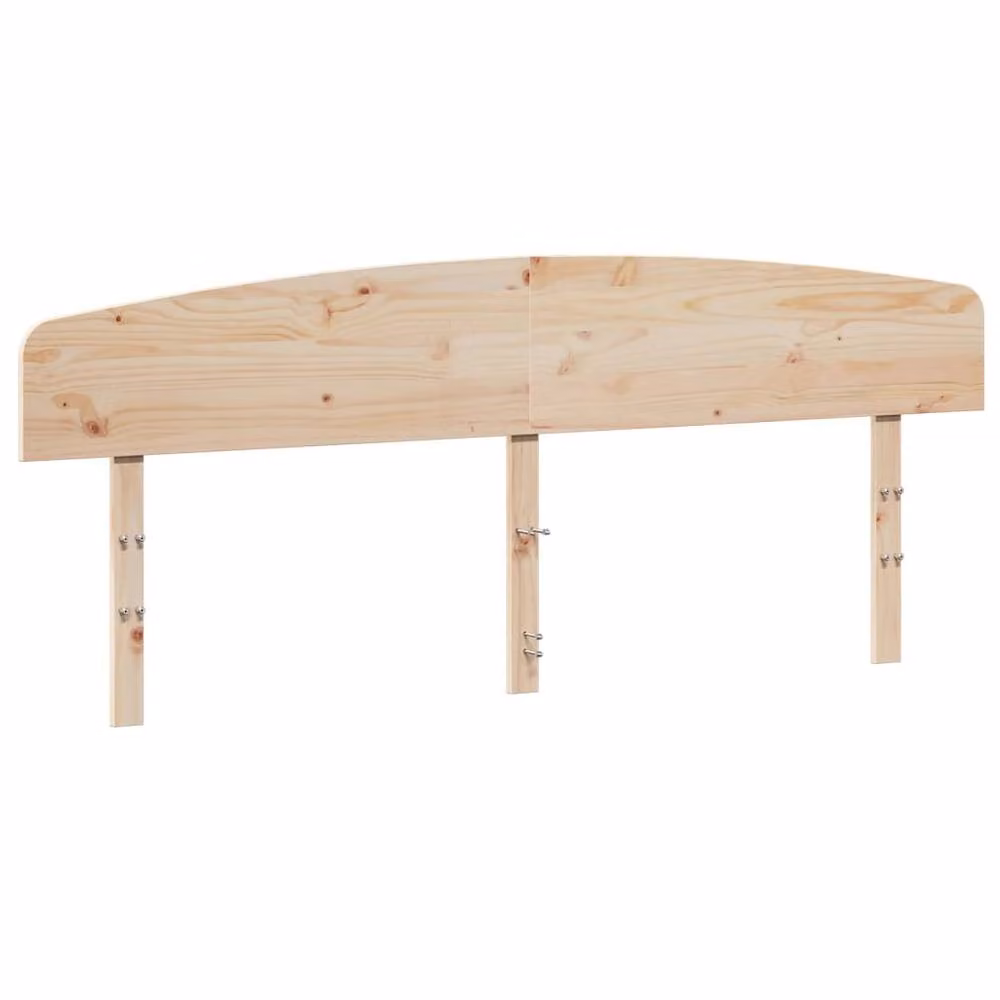 Berkfield Home Solid Wood Pine Headboard in Beige, Width: 200 cm – 3