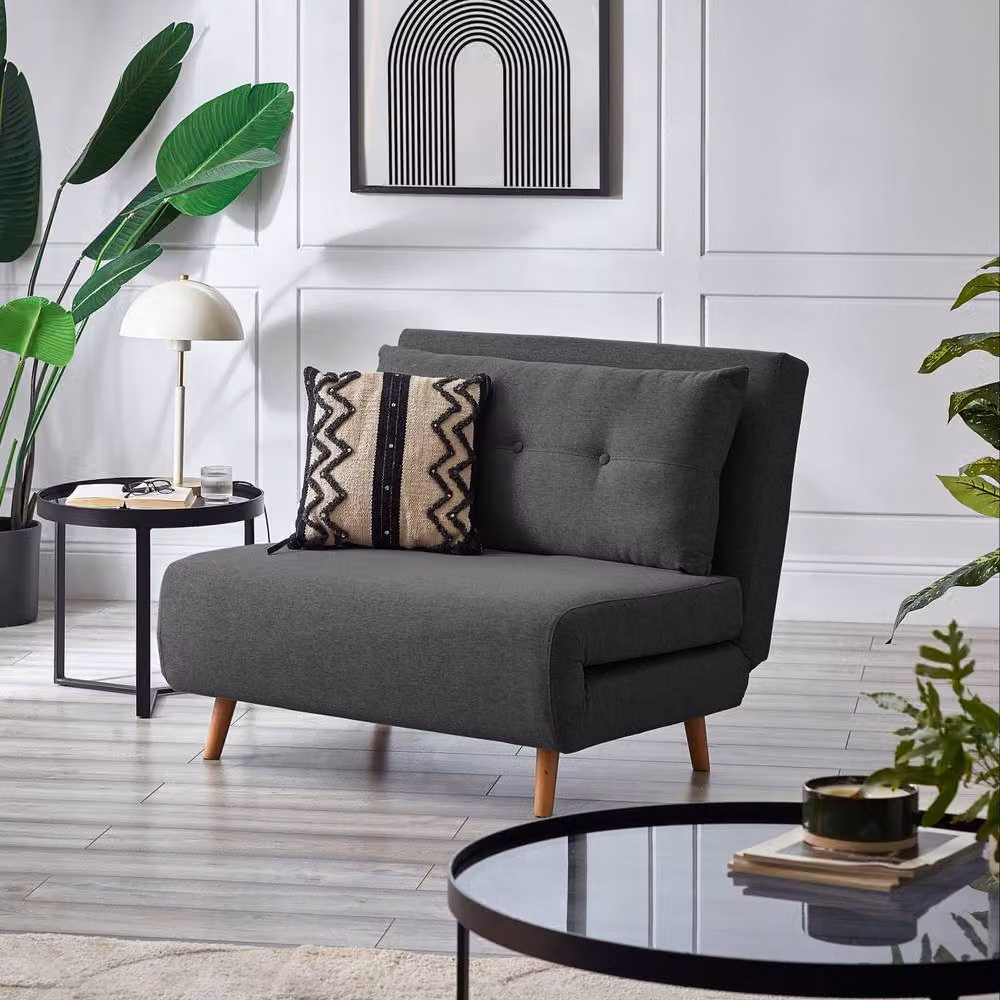 Cheshire Rowan Modern Single Sofa Bed in Grey Fabric – 2