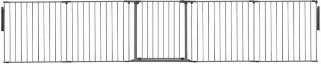 Safetots Premium Multi Panel Room Divider, Black and Grey, W: 370 cm, H: 70 cm
