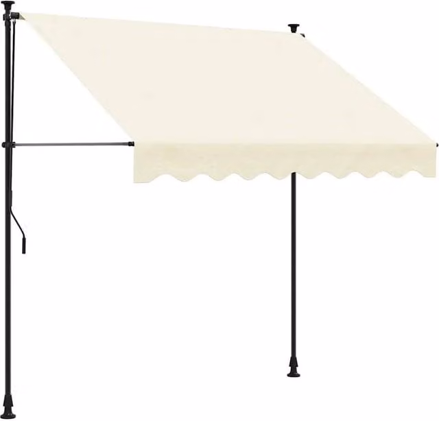 Berkfield Home Retractable Awning in Cream with Steel Frame, W: 250 cm, D: 150 cm – 1