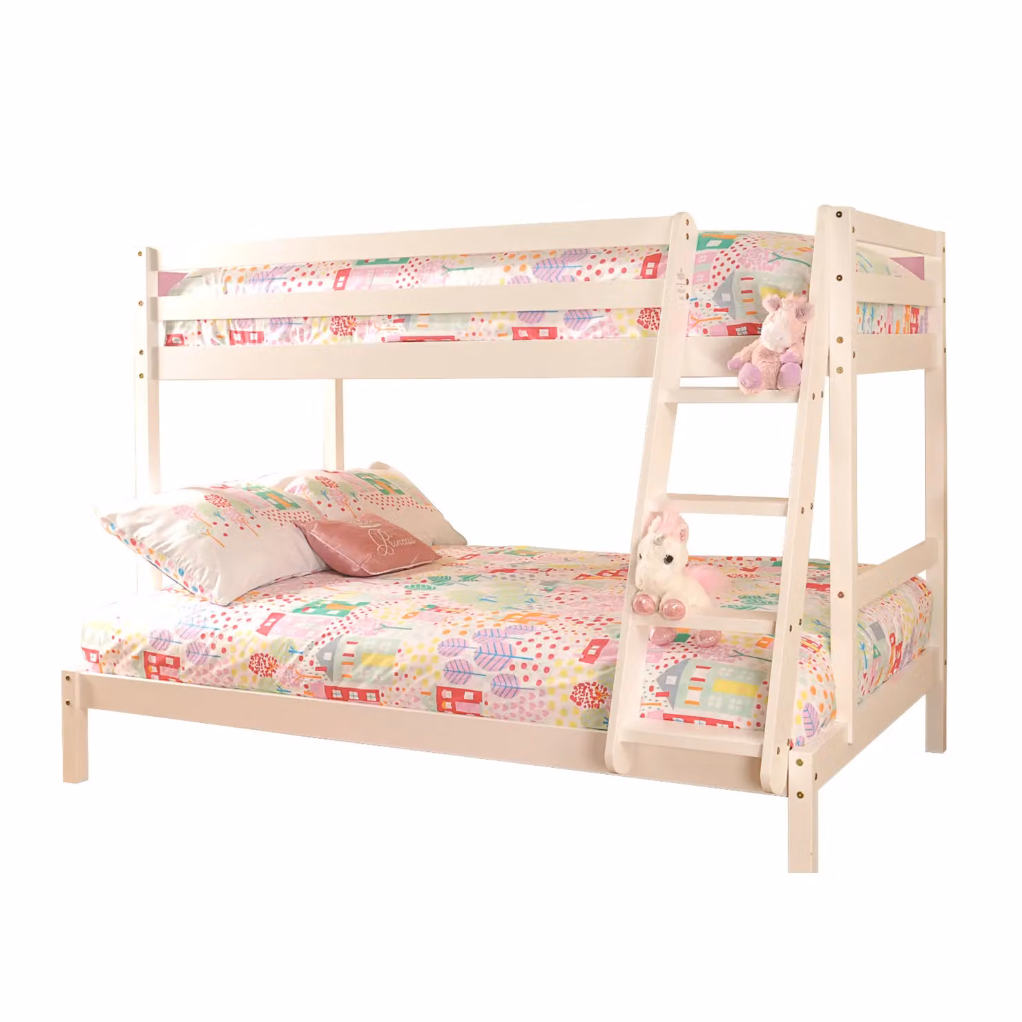 Comfy Living Ltd Solid Wood Triple Bunk Bed in White or Grey – 2
