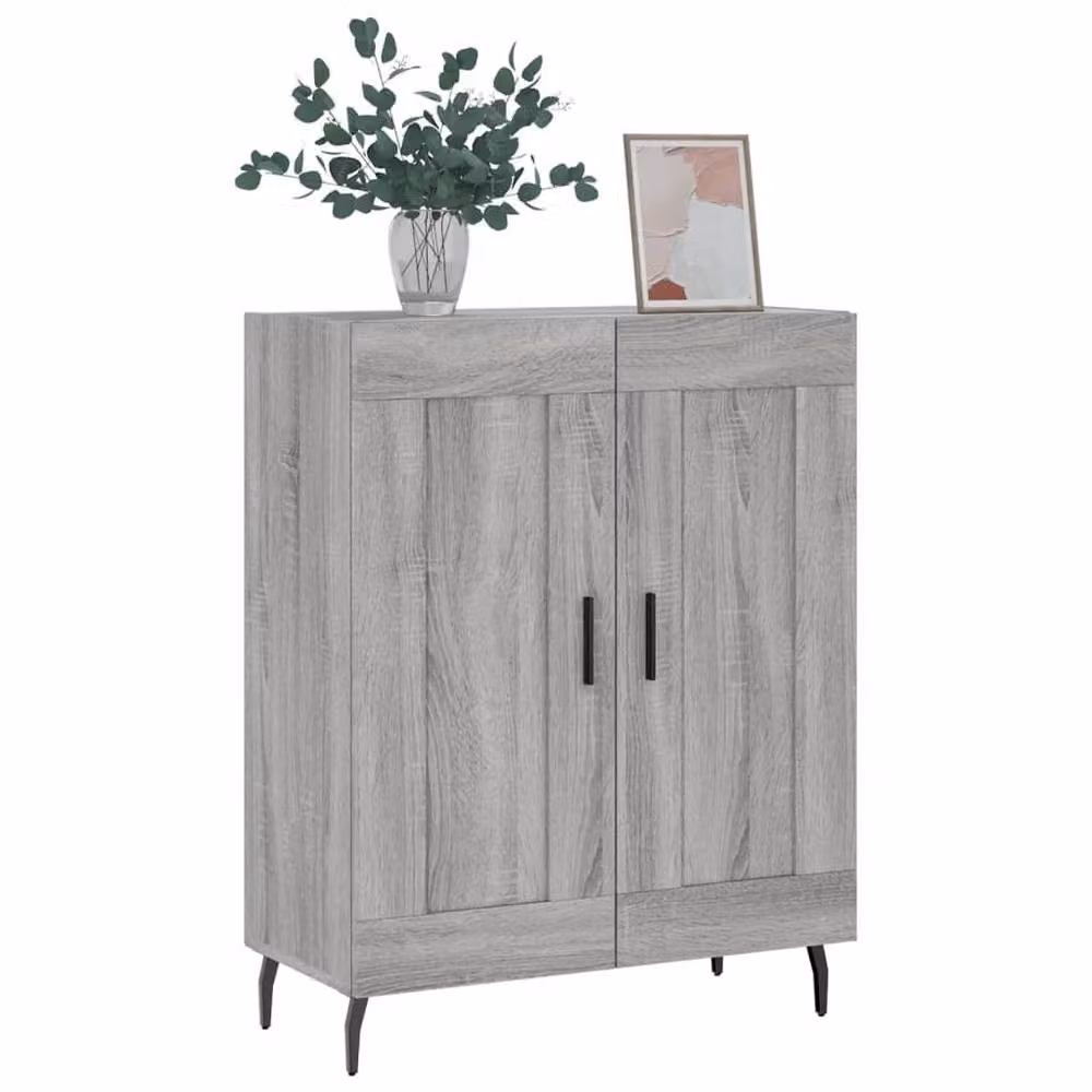 Berkfield Home Grey Sonoma Sideboard in Matt MDF, W/D/H: 69.5 x 34 x 90 cm – 2