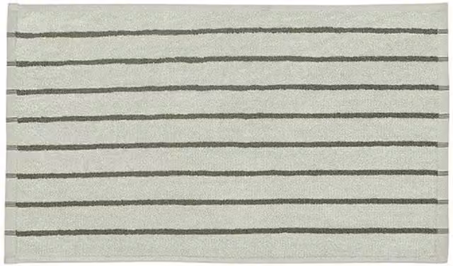 Blomus ARTO Set of 2 Striped Cotton Terry Guest Towels, Desert Sage/Agave Green, W: 30 cm, H: 50 cm
