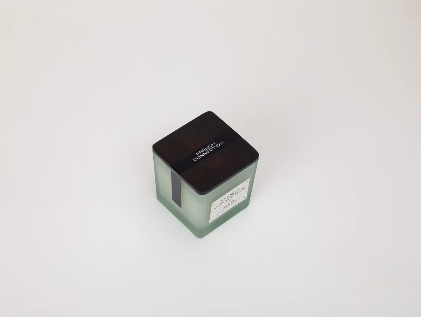 French Connection Mango Mojito Scented Candle, 200g, Green Square Glass Jar with Wooden Lid – 3