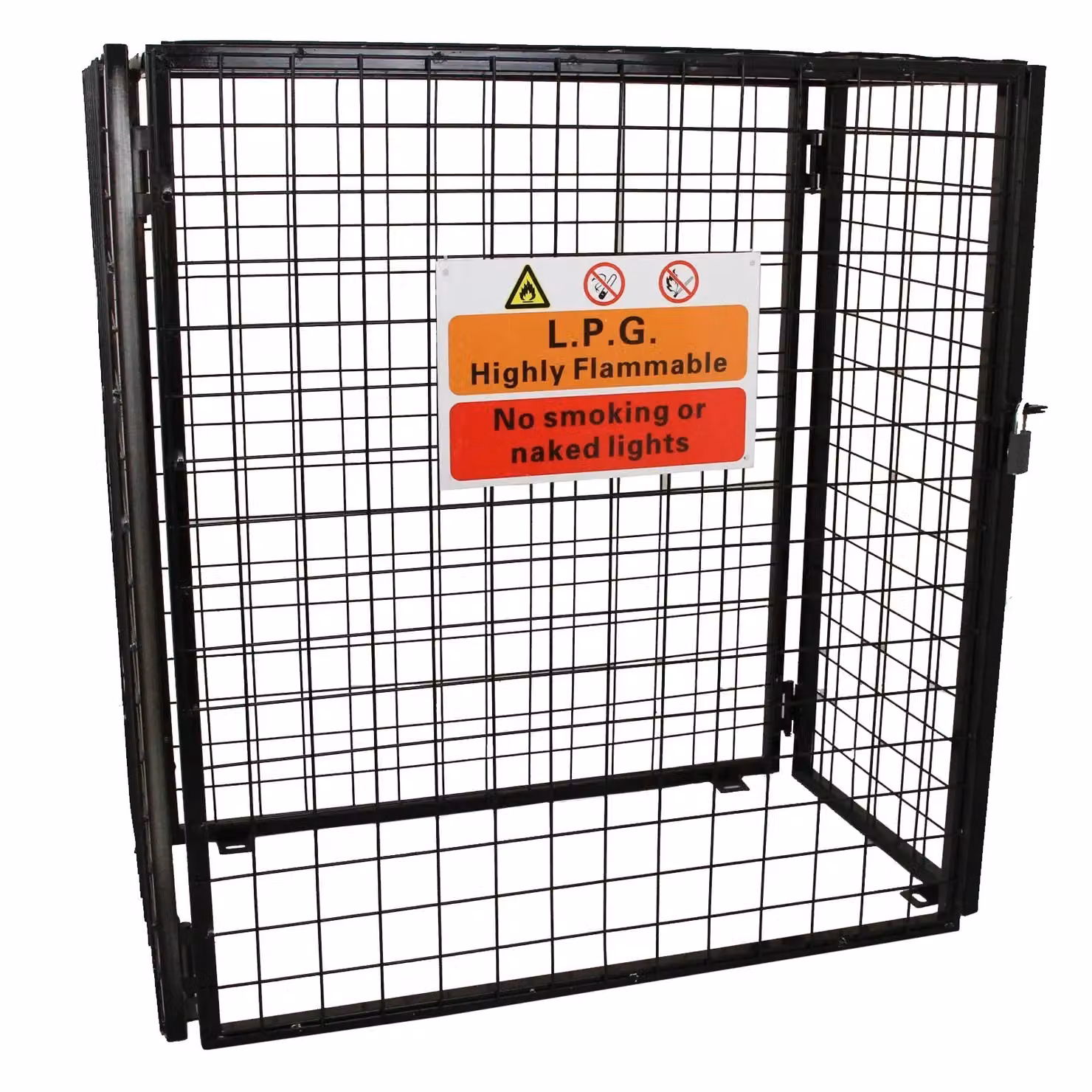 Monstershop Gas Bottle Mesh Cage in Black, Galvanised Steel, W/D/H: 92 x 60 x 23 cm – 2