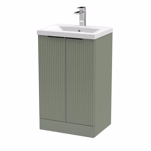 Balterley Green Floor Standing Bathroom Vanity Unit with Basin and Soft Close 2 Doors, W/D/H: 51 x 39 x 85 cm – 1