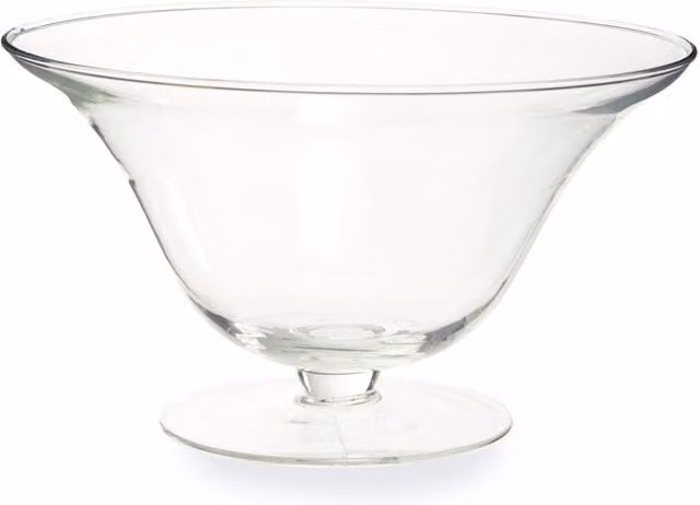 Orsina Ambra Transparent Fluted Glass Salad Bowl
