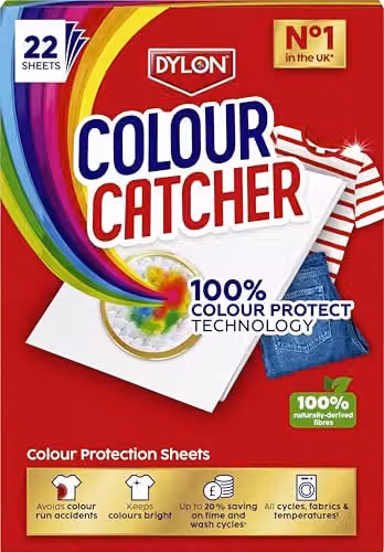 Dylon Colour Catcher Protection Sheets, White, 22 Sheets