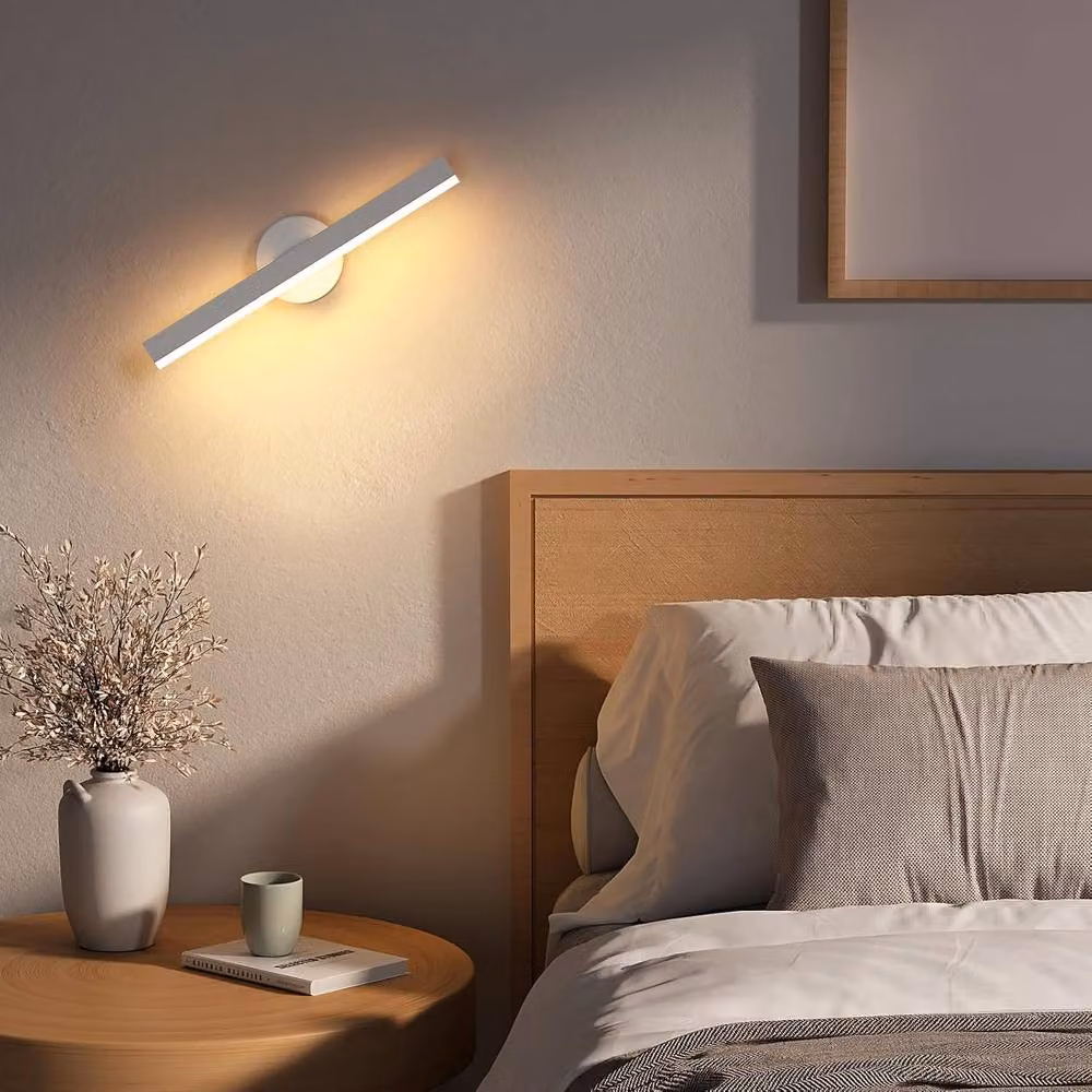 COMELY Modern LED Indoor Wall Light in White with 300 Degree Rotatable Warm White Light – 2