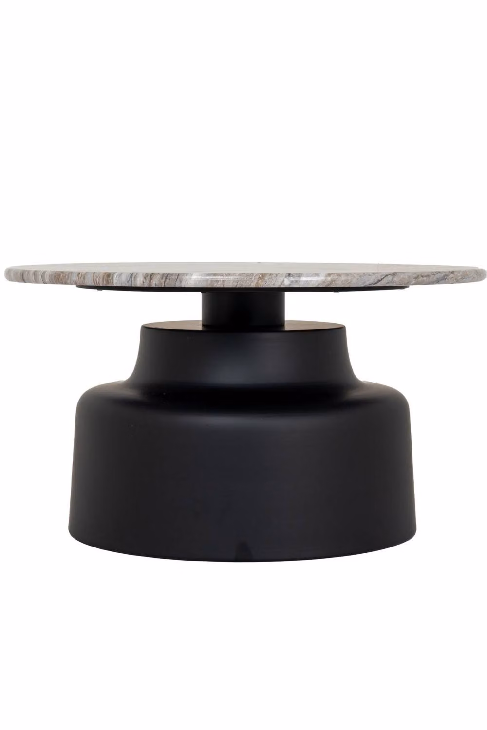 KDMD Oura Round Coffee Table in Black with Ceramic and Metal Finish – 2