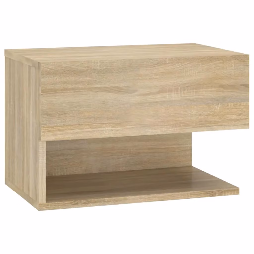 Berkfield Home Wall-mounted Bedside Cabinet in Sonoma Oak Brown – 2
