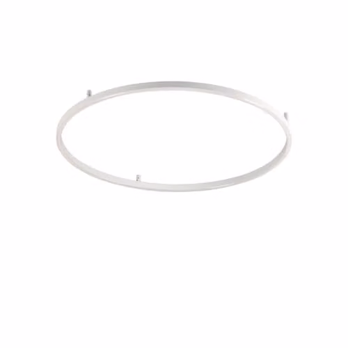 Netlighting Oracle Slim Round Integrated LED Semi Flush Ceiling Light, White, 70 cm, 4000K