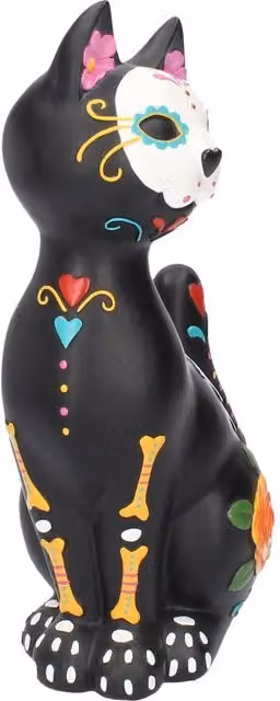 Nemesis Now Sugar Puss Day of the Dead Cat Figurine, Multicolour, Height: 26 cm