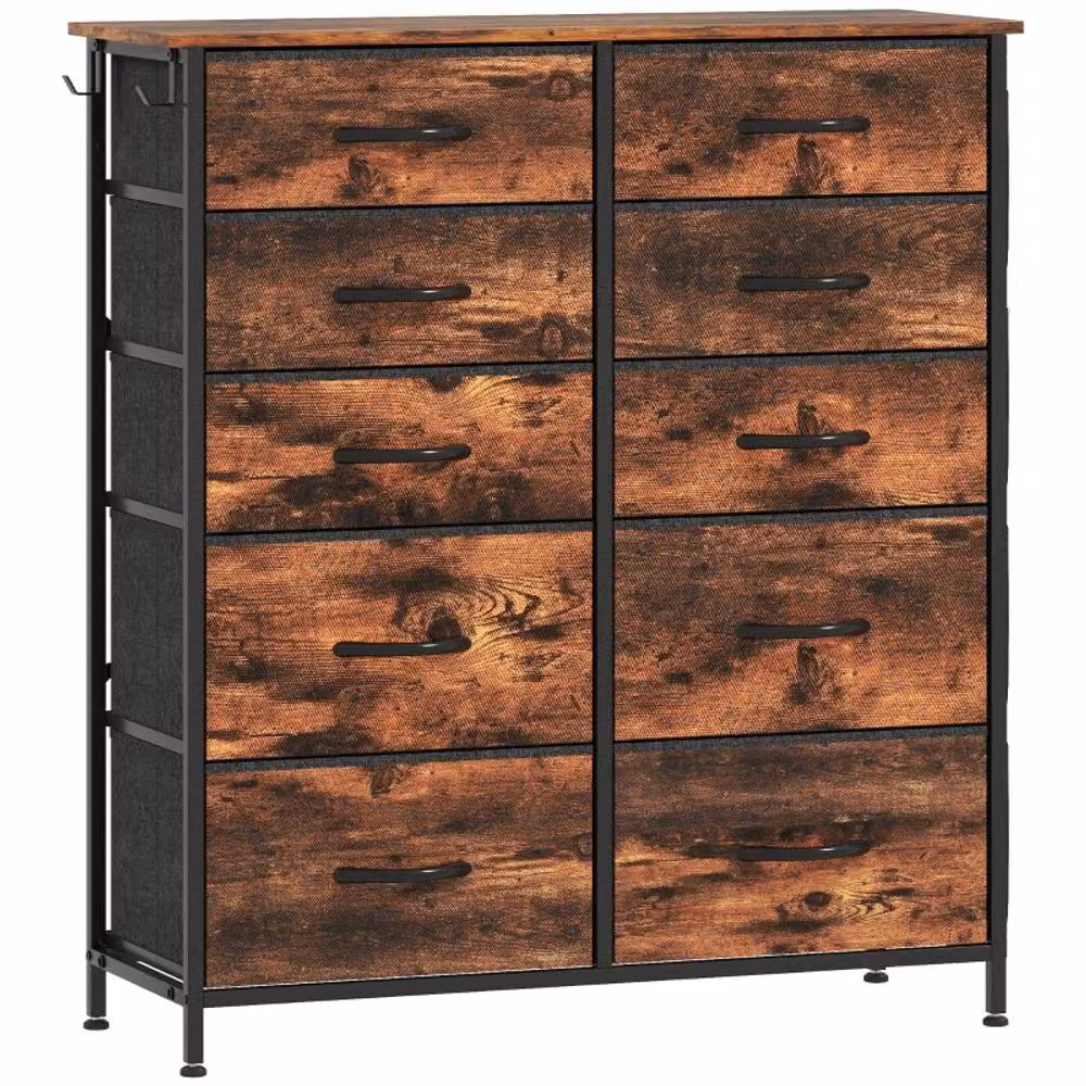 STILVORA Modern Freestanding Chest of Drawers with Storage in Brown – 5
